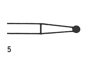 Steel Bur HP Round 5 (016), 6 pcs
