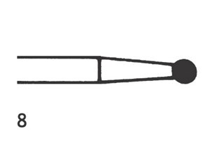 Steel Bur HP Round 8 (023), 6 pcs