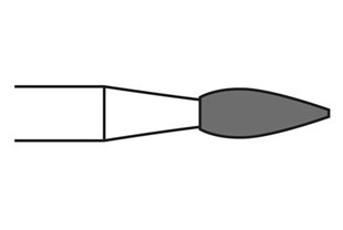 Steel Fin.Bur Flame G, 6 pcs
