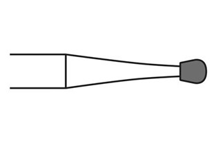 Steel Fin.Bur Pear I, 6 pcs