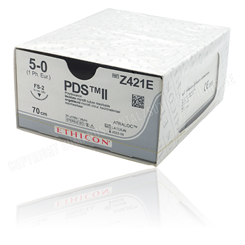 PDS II sutur 0,  W9381H, V-34 90 cm purple
