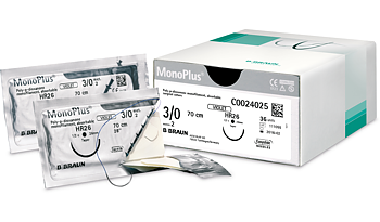 Monoplus sutur 0 B0024090, 150CM HR 48 mm needle LOOP(M)DDP, violet