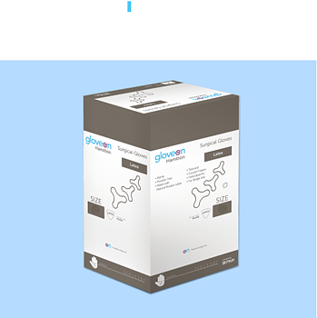 Kirurgihandskar Gloveon Puderfria latex, 50 par, Stl 8