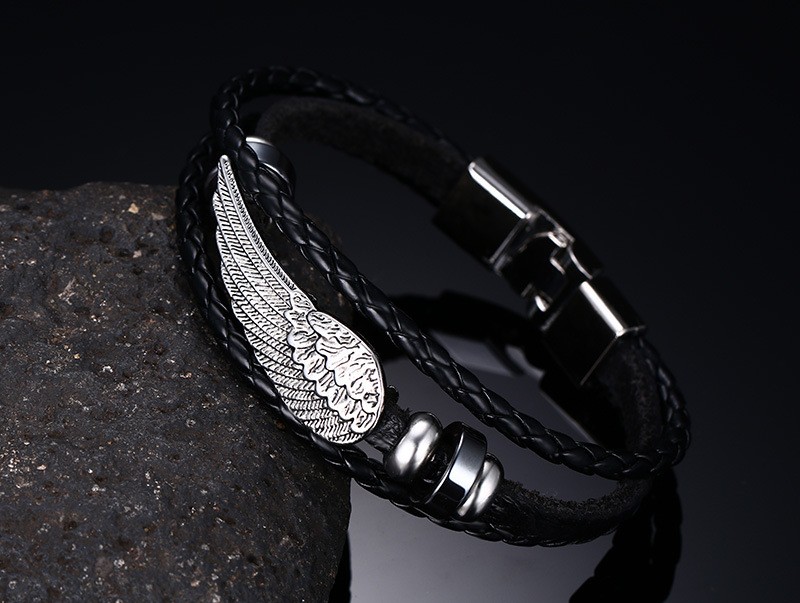 Läderarmband "Angel Wings" - 5
