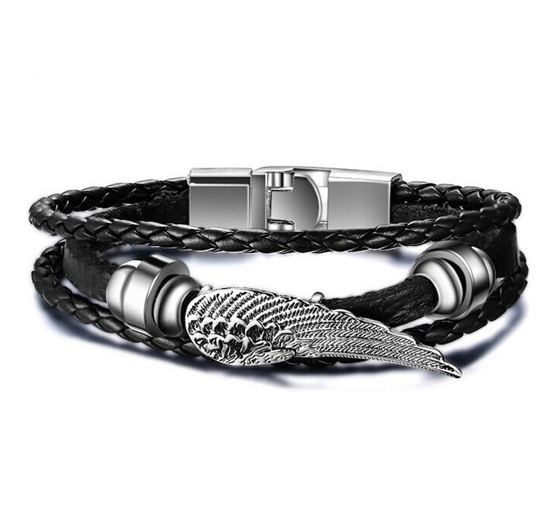 Läderarmband "Angel Wings"