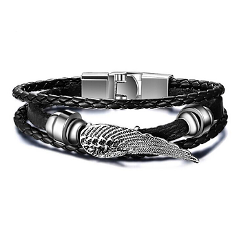 Läderarmband "Angel Wings"
