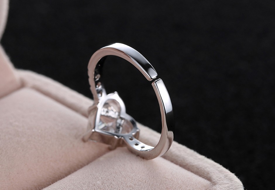 Smyckeset med Cubic Zirconia Solitaire samt i Platinumplätering - 11