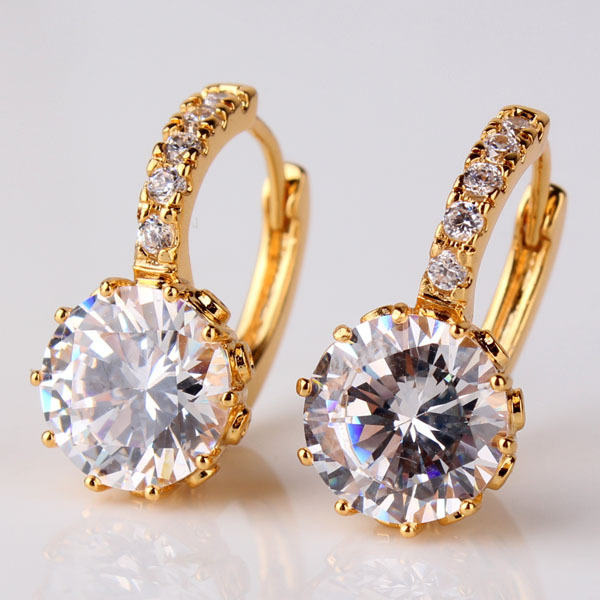 Örhängen med Cubic Zirconia och i 18 K Guldplätering - 2