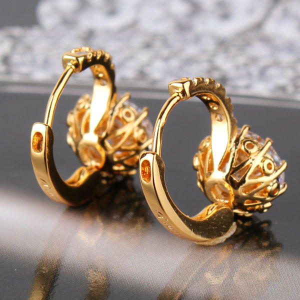 Örhängen med Cubic Zirconia och i 18 K Guldplätering - 5
