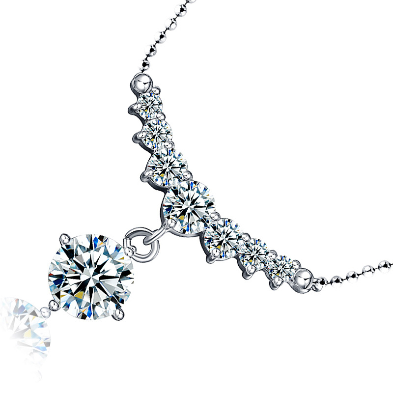 Smyckeset med Cubic Zirconia Solitaire samt i Platinumplätering - 2
