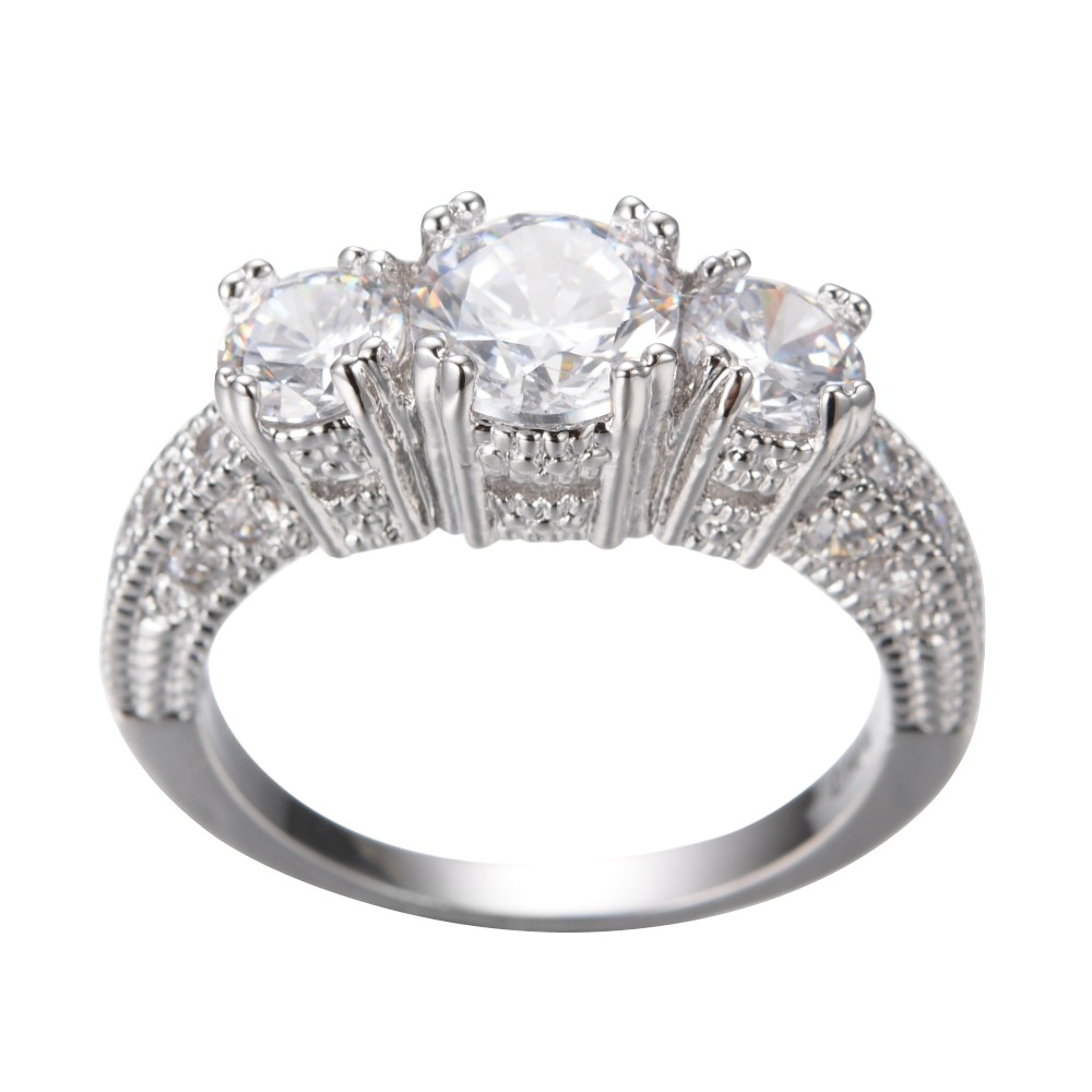 Ring med Cubic Zirconia i olika storlekar och i 925 Sterling Silverplätering - 2