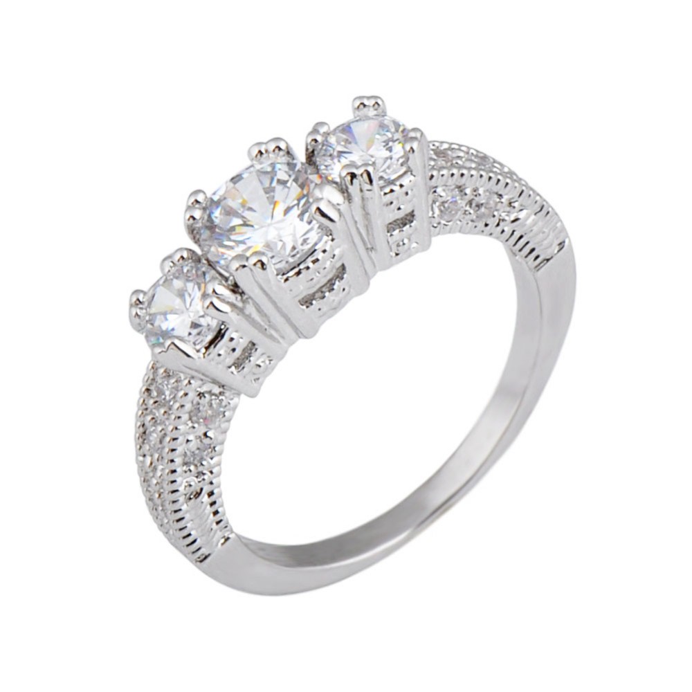 Ring med Cubic Zirconia i olika storlekar och i 925 Sterling Silverplätering - 4