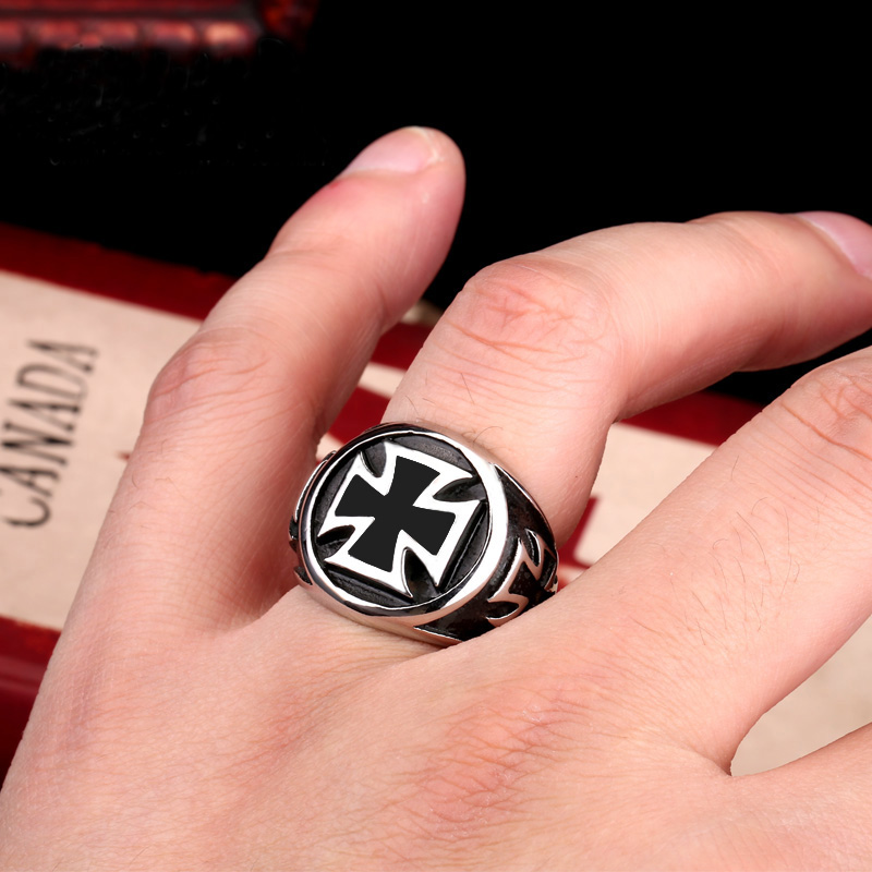 Ring "Maltese Cross"  i Rostfritt stål - 4