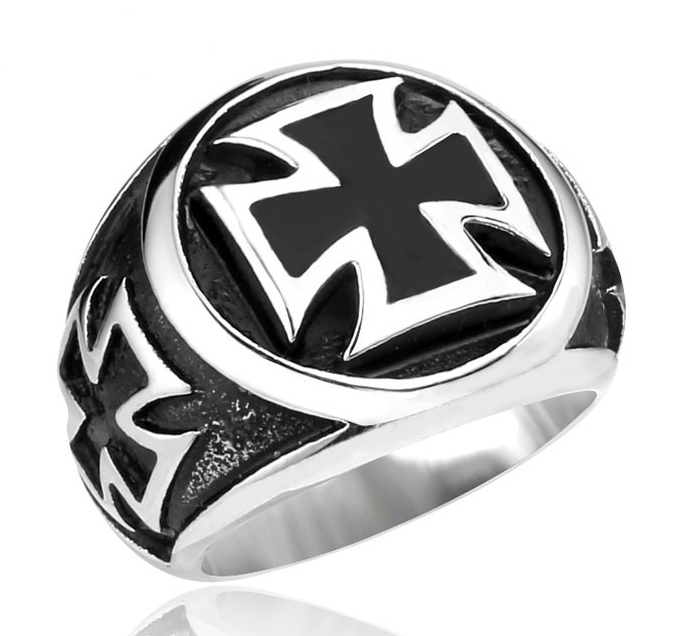 Ring "Maltese Cross"  i Rostfritt stål