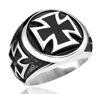 Ring "Maltese Cross"  i Rostfritt stål