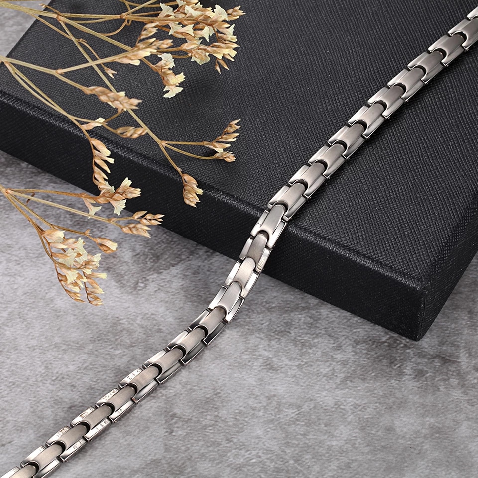 Magnethalsband i Titanium 7mm -längd 50 cm - 4