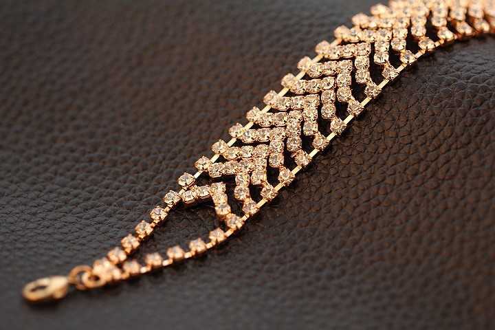Armband med ett band av Austrian Crystals och i 18 K Guldplätering - 3