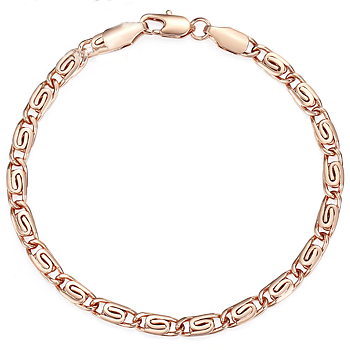 Armband i 18K  Roséguldplätering 5mm