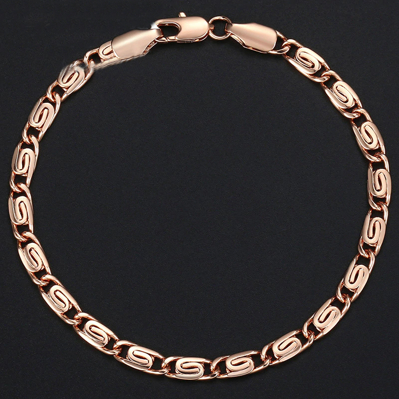 Armband i 18K  Roséguldplätering 5mm - 3