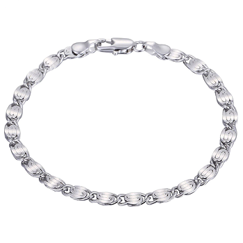Armband i 18K  Vit Guldplätering 4mm