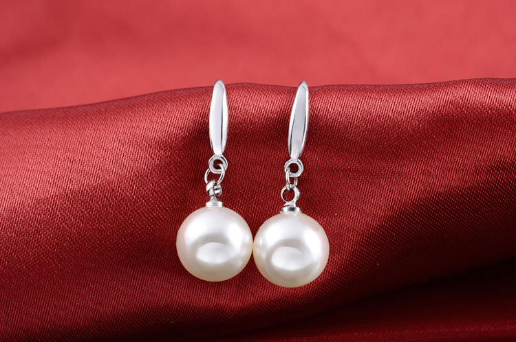 Örhängen "Pearl" med 925 Sterling Silverplätering - 2