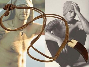 Läderhalsband "Claw"