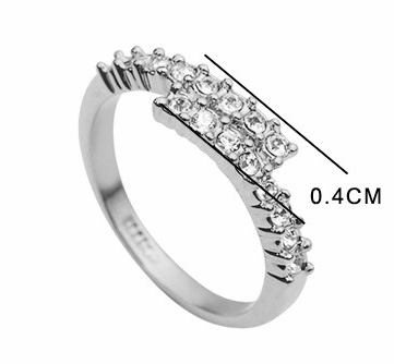 Ring "Concise" med Stellux Cubic Zirconia samt i 925 Sterling Silverplätering - 2