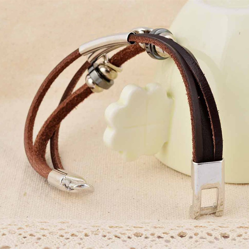 Läderarmband "Infinity" -Brun - 2