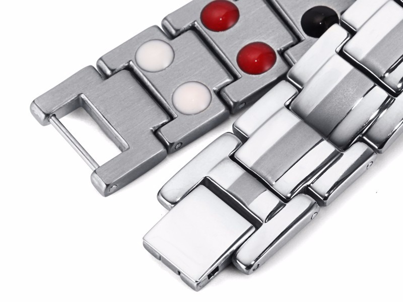 Magnetarmband i rostfritt stål  -Silver - 2