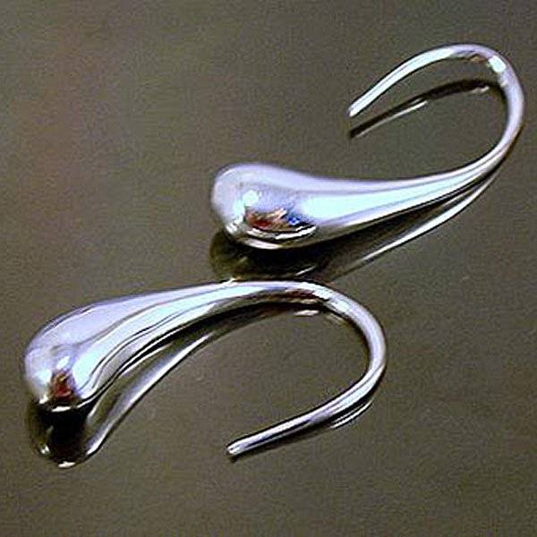 Örhängen "Droppe" i 925 Sterling Silverplätering - 4