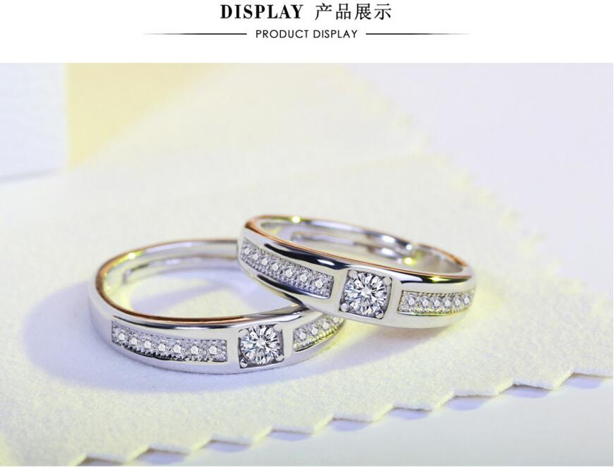 Parringar med Cubic Zirconia och i Platinumplätering - 5