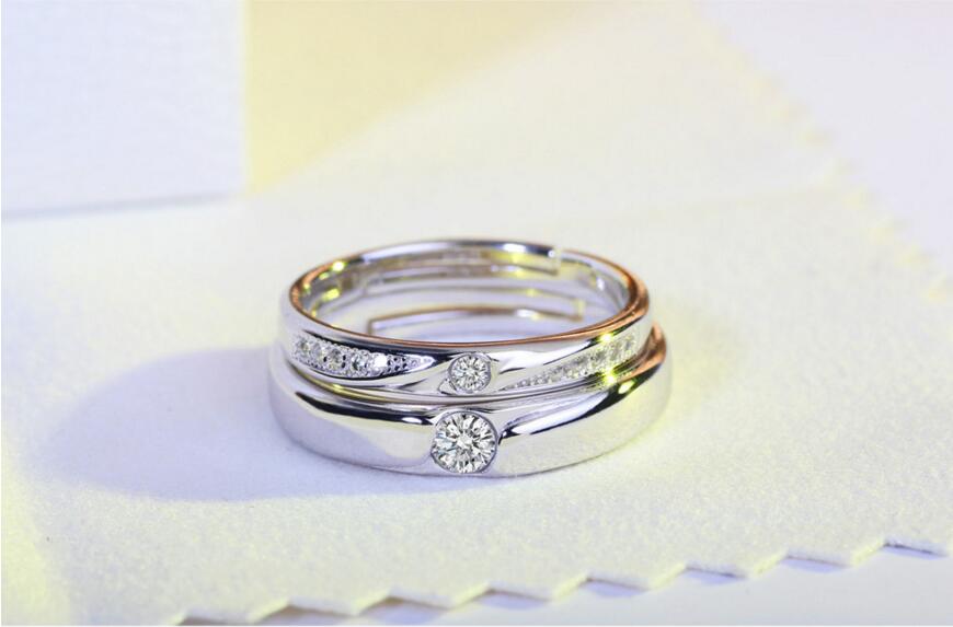 Parringar med Cubic Zirconia och i 925 Sterling silverplätering - 2