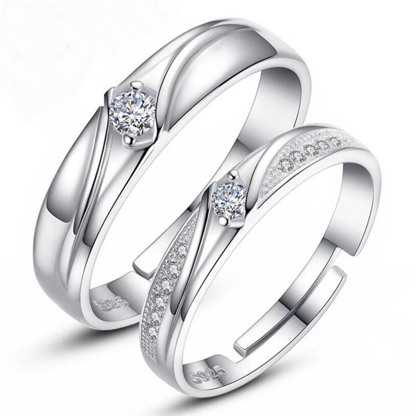 Parringar med Cubic Zirconia och i 925 Sterling silverplätering