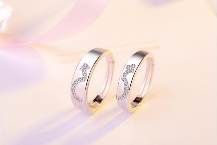 Parringar med Cubic Zirconia och i 925 Sterling silverplätering - 4
