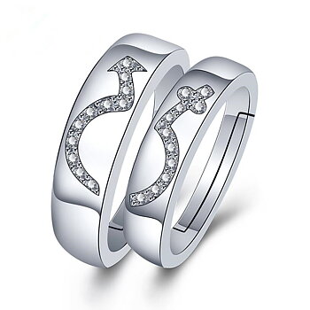 Parringar med Cubic Zirconia och i 925 Sterling silverplätering