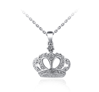 Halsband "Crown" i  med Austrian Crystals och i Platinumplätering
