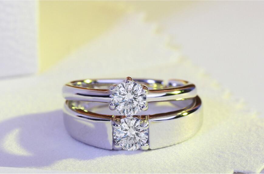 Parringar med Cubic Zirconia och i Platinumplätering - 2