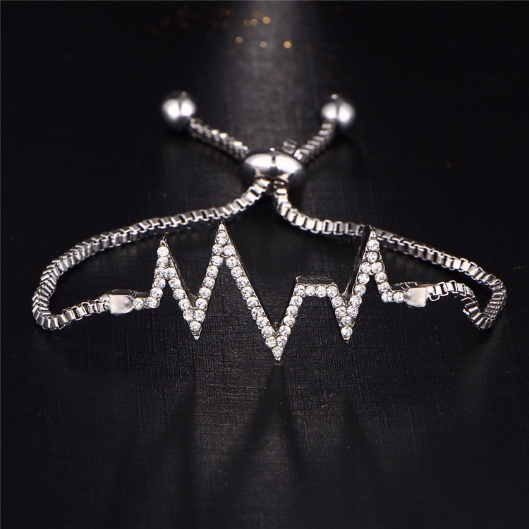 Armband "Hjärtslag" med Cubic Zirconia och i 925 Sterling Silverplätering - 2