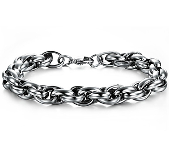 Kungslänk -Armband i rostfritt stål- 6mm