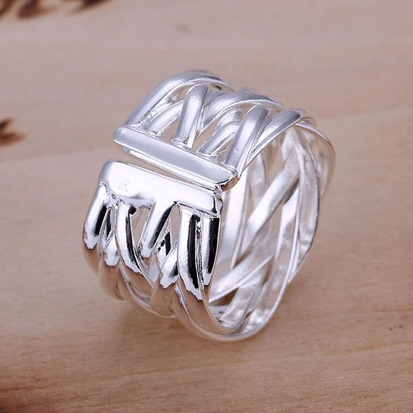 Ring i 925 Sterling Silverplätering  -Öppen - 4