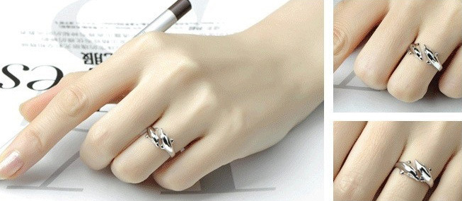 Ring "Dolphins" i 925 Sterling Silverplätering - 8