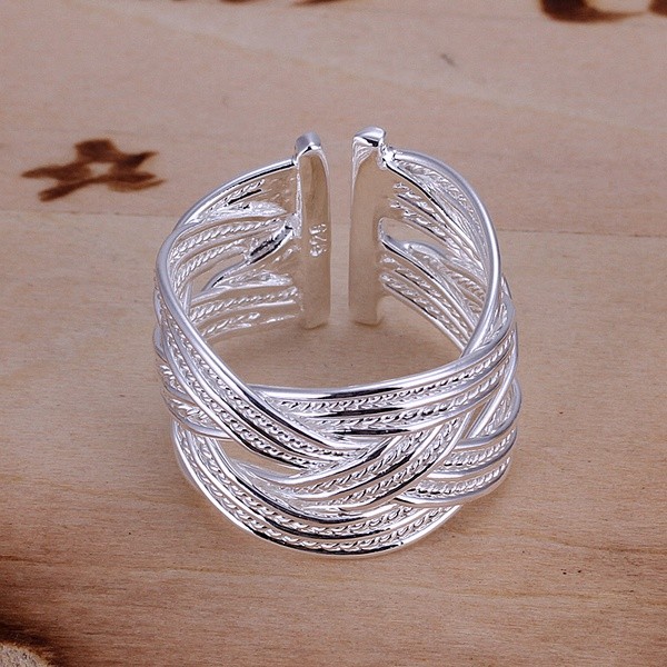 Ring i  925 Sterling Silverplätering  -Öppen - 3