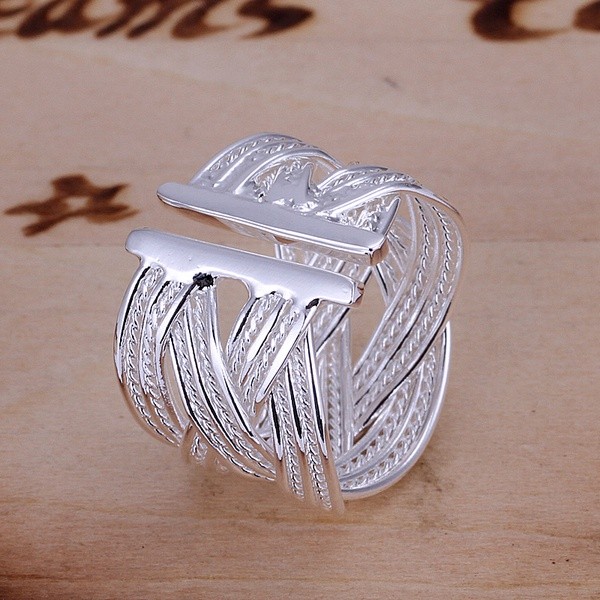 Ring i  925 Sterling Silverplätering  -Öppen - 4