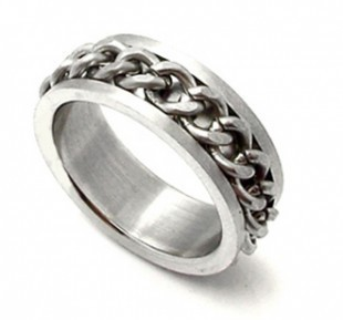 Ring "Chain" i rosfritt stål