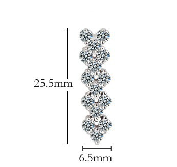 Örhängen "Treklöver" med stenar av Cubic Zirconia och i 925 Sterling Silverplätering - 4