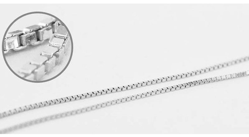 Halskedja "Box" i 925 Sterling Silverplätering 1,4 mm -flera längder - 7