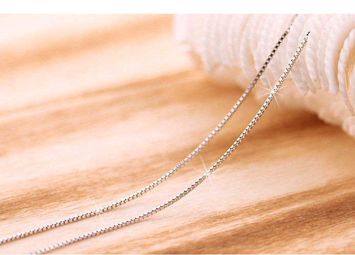 Halskedja "Box" i 925 Sterling Silverplätering 1,4 mm -flera längder - 5