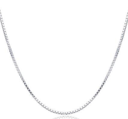 Halskedja "Box" i 925 Sterling Silverplätering 1,4 mm -flera längder