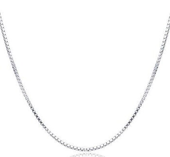 Halskedja "Box" i 925 Sterling Silverplätering 1,4 mm -flera längder