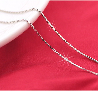 Halskedja "Box" i 925 Sterling Silverplätering 1,4 mm -flera längder - 2